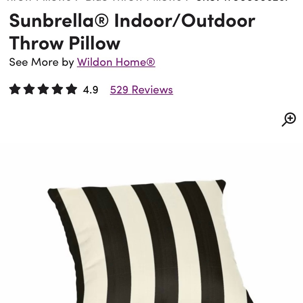 2 Brand New Sunbrella Outdoor pillows from Wayfair